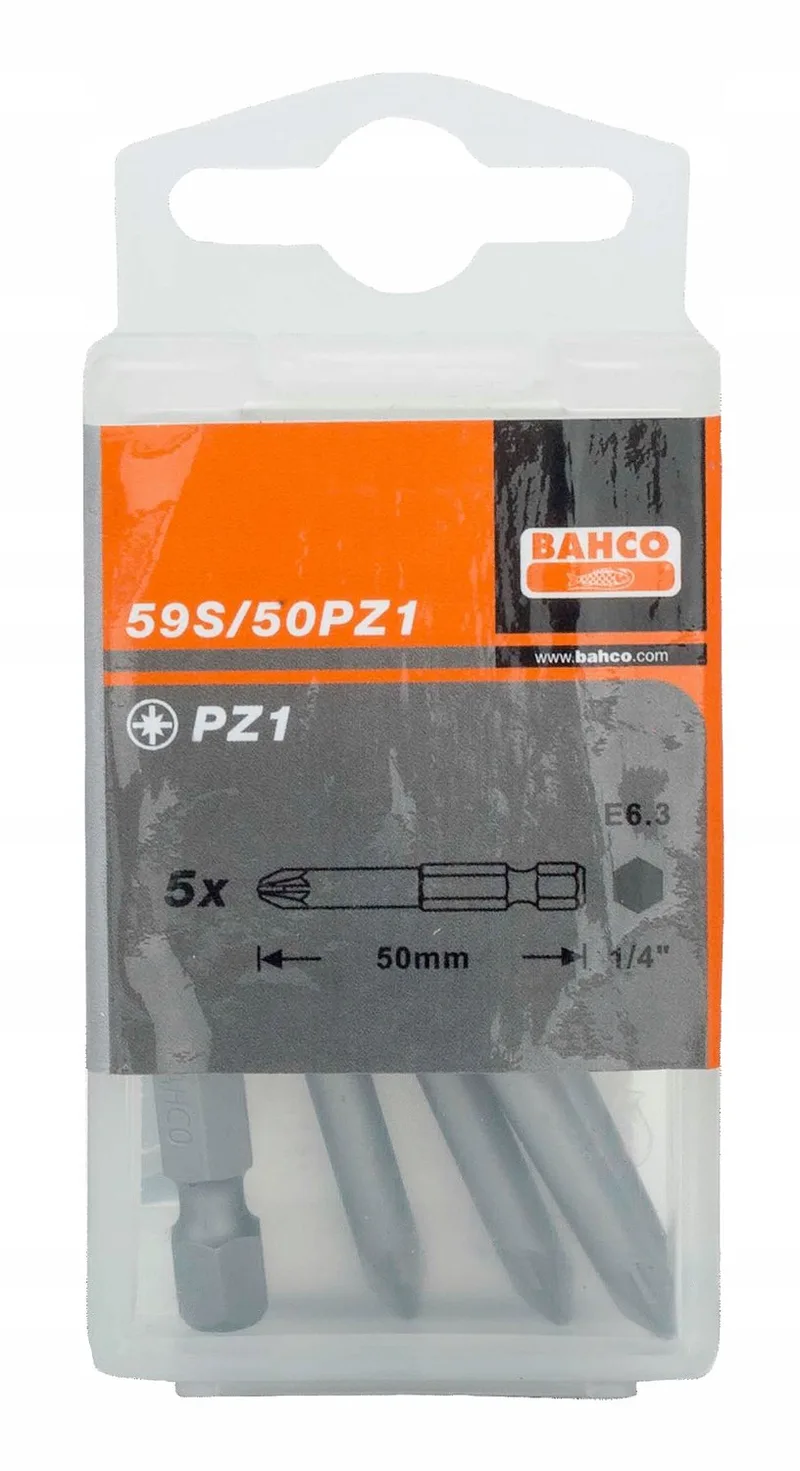 Pozidriv PZ1 Bits 1/4" 50mm - Set van 5 de Bahco – image du produit