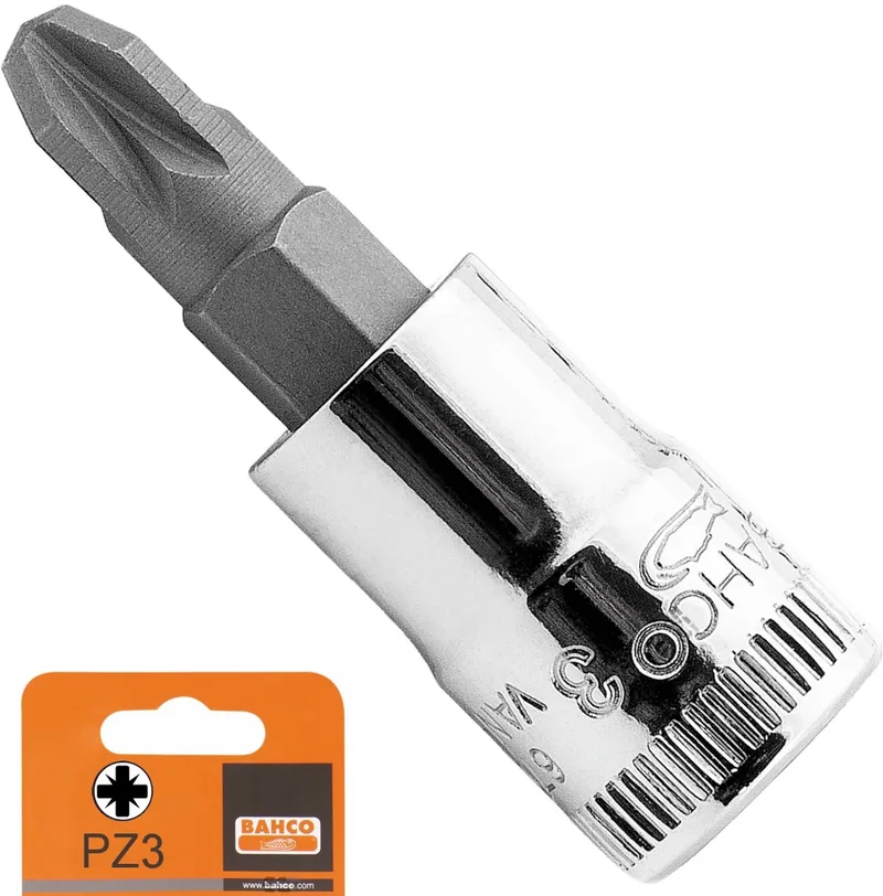 PZ3 Dopslagsleutel 1/4'' Pozidriv Bit van Bahco – productafbeelding