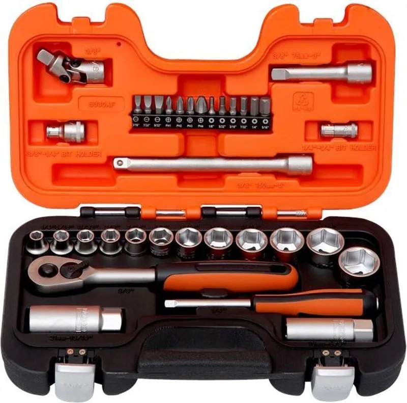 S330AF 34-delige Doppenset in koffer - 3/8"" - Inch / Imperial" von Bahco – Produktbild