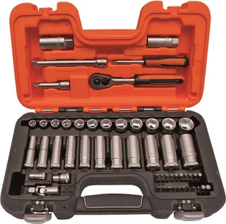 S330l 1/4´´ 2/8´´ Steckschlüssel-und Bit-set 53 Stücke von Bahco, Orange – Produktbild 1 von 5