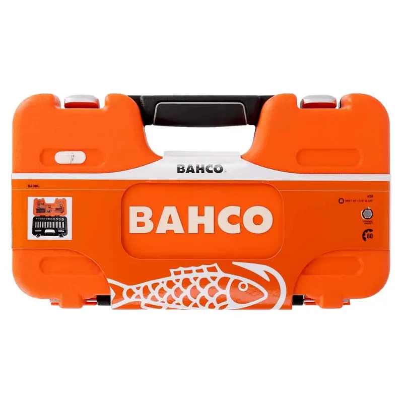 S330l 1/4´´ 2/8´´ Steckschlüssel-und Bit-set 53 Stücke von Bahco, Orange – Produktbild 4 von 5