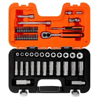 S330l 1/4´´ 2/8´´ Steckschlüssel-und Bit-set 53 Stücke von Bahco, Orange – Produktbild 2 von 5