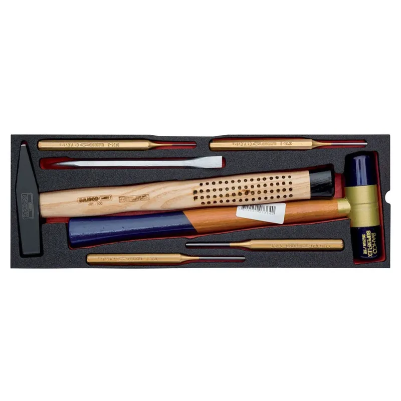 Jeu D´outils à Percussion Dans Un Plateau En Mousse Pour Valises Rigides ´´heavy Duty´´ 4750rchdw01 7 Unités de Bahco – image du produit 2 sur 2