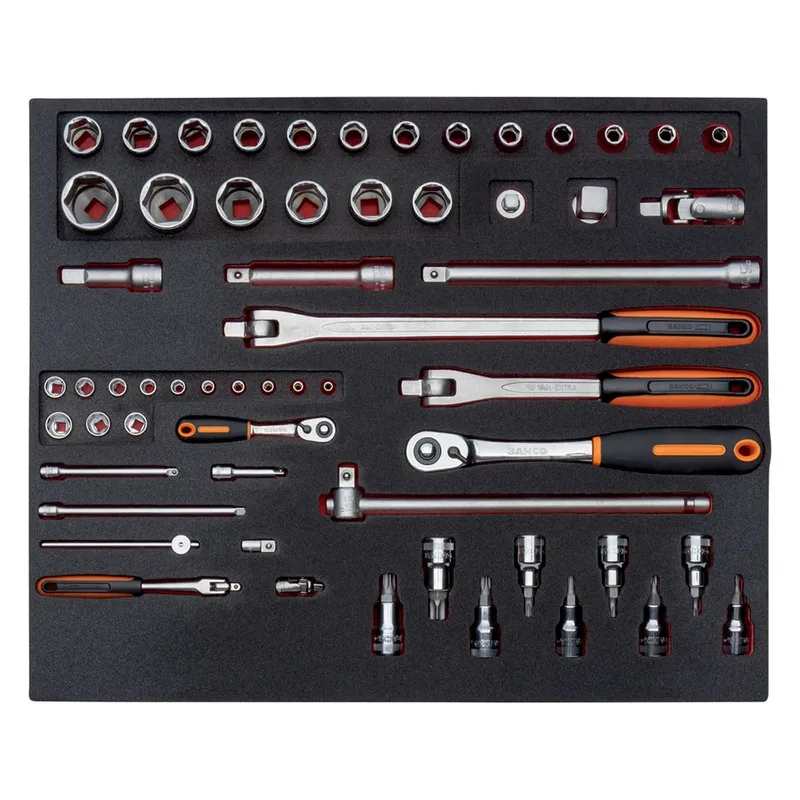 Set Met Ronde Kop En Bekers In Schuimen Bakje 3-3 Fit&go Set Met Ronde Kop En S In Schuimen Bakje 3-3 Fit&go Gereedschapsset Beker 59 Eenheden by Bahco – product image 2 of 3