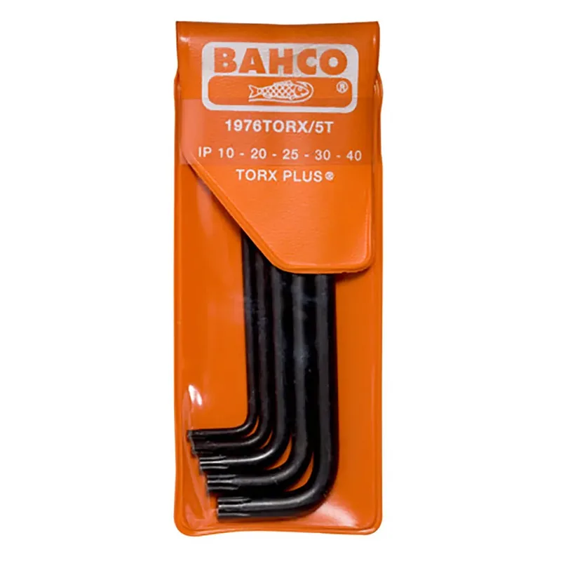 Set Of 5 Long Phosphated Torx Plus® Allen Keys Ip10/ip40 Set Inbussleutel by Bahco – product image