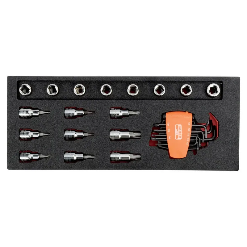 Set Van 1/2´´ Bits En Doppen In Schuimrubberen Bakje 1/3 Fit&go 25 Eenheden by Bahco – product image 2 of 3