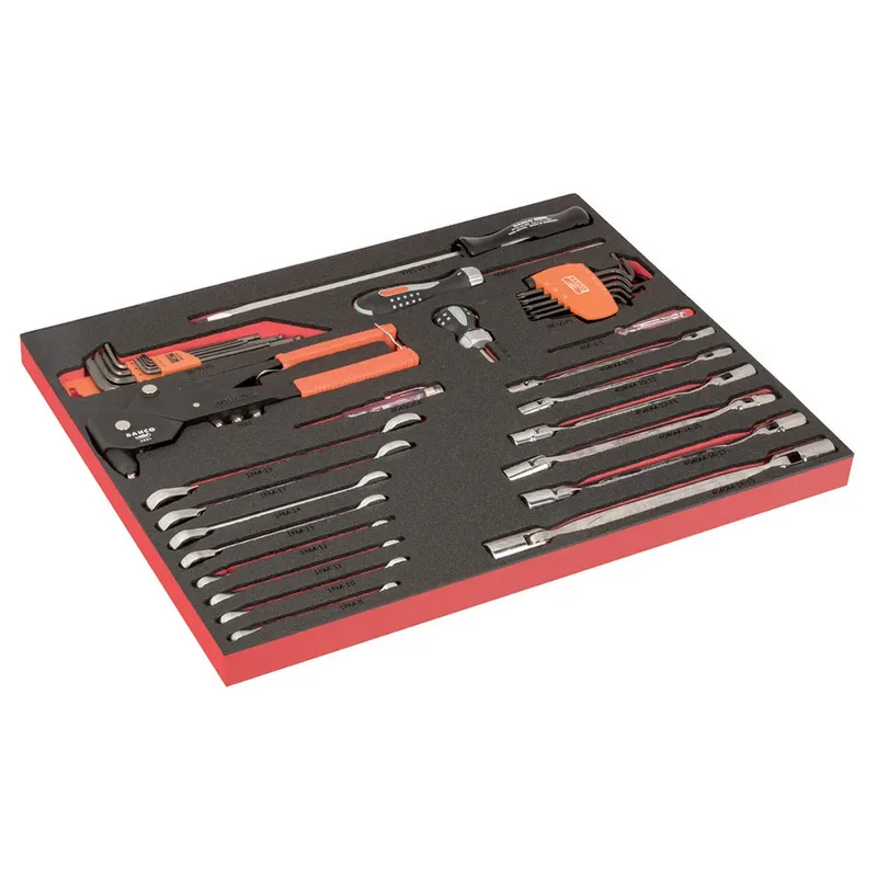 Jeu De Clés Articulées Et Clés Plates En Plateau En Mousse 3-3 Fit&go Avec Marquage Laser Jeu De Clés Articulées Et En Plateau En Mousse 3-3 Fit&go Avec Marquage Laser Jeu D´outils Clé Plate 42 Unités de Bahco – image du produit