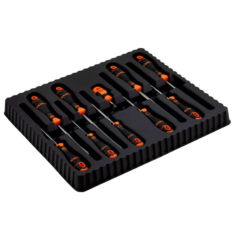 Slotted-phillips-pozidriv-robertsonfit With Rubber Handle Schroevendraaierset 10 Eenheden by Bahco – product image