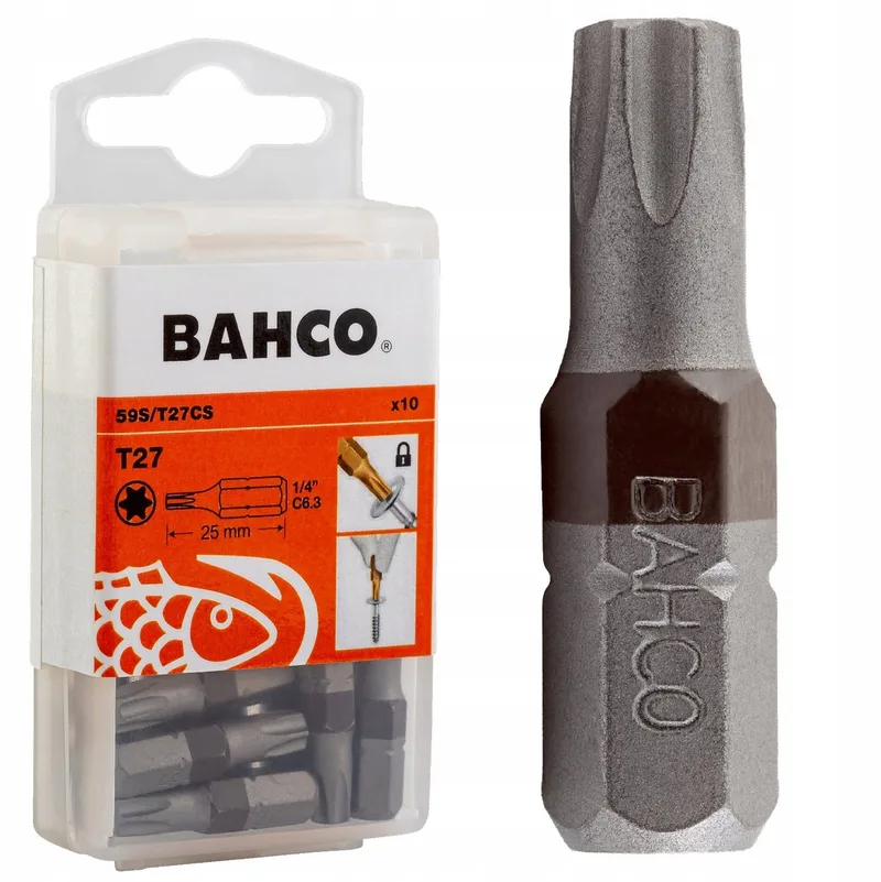 Torx Schroefbit T27 x 25mm - 10 Stuks by Bahco – product image