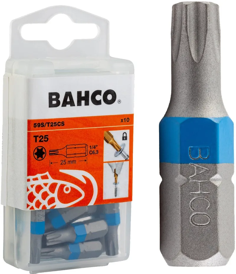 Torx T25 Schroefbits 25mm 10 Stuks by Bahco – product image