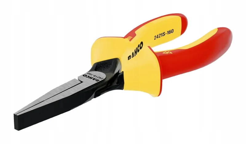 Pince Plate à Bec Long Ergo™ Avec Poignées Bi-matière Isolées 180 Mm de Bahco, Jaune – image du produit
