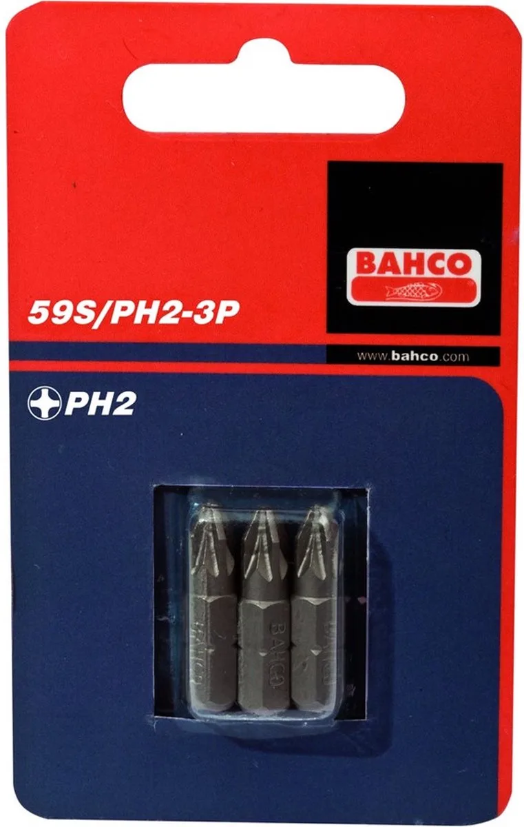 x3 bits ph2 25mm 1-4inch dr standard | 59S/PH2-3P by Bahco – product image