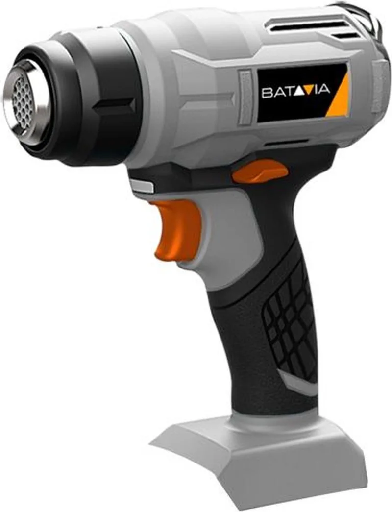 Accu 18V heteluchtpistool 550°C - Excl. Accu en Oplader - Luchtstroom 240 l/m - Softgrip - LED werklamp - Incl. verscheidenheid van mondstukken - Maxxpack de Batavia – image du produit