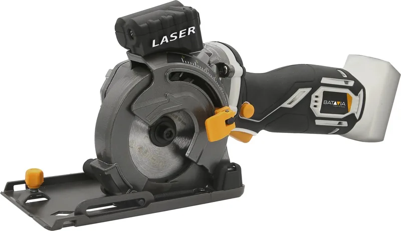 Accu 18V mini invalcirkelzaag Ø89 mm - Excl. Accu en Oplader - Max. zaagcapaciteit hout 28.50mm, metaal 3mm - Zaagwiel diameter 89mm - Instelbare zaagdiepte - Maxxpack van Batavia – productafbeelding