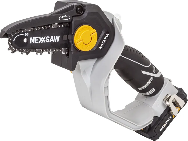 Accu 18V Nexxsaw éénhands-kettingzaag 6'' - Excl. Accu en Oplader - Werkzame lengte 120mm - Zaaglint lengte 154mm - 0° - 32° draaibare kop - Oliesmering - Maxxpack van Batavia – productafbeelding
