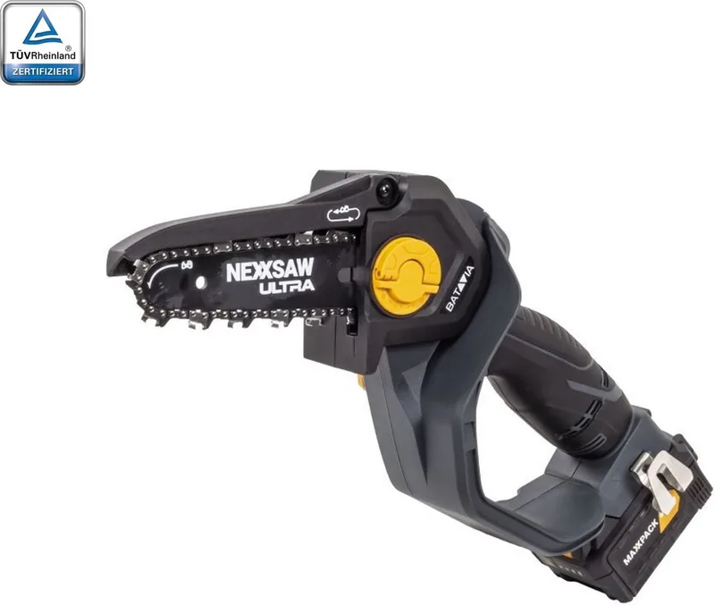 Accu 18V Nexxsaw V3 Eénhands-kettingzaag 7'' - Excl. Accu en Oplader - Werkzame lengte 150mm - 0° - 32° draaibare kop - Brushless motor - Oliesmering - Ultra van Batavia – productafbeelding