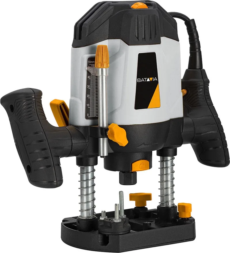 Batavia 1200W Bovenfrees - 3000 RPM - Kabellengte 300cm - Instelbare snelheidsregeling en zaagdiepte - Maxxseries de Batavia, Gris – image du produit