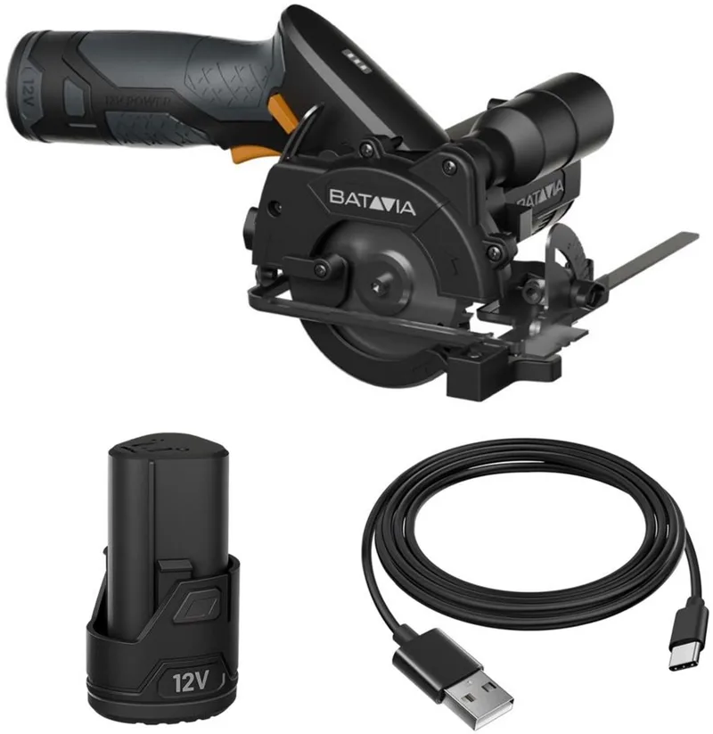 Batavia 12V Accu Cirkelzaag 85mm - Fixxpack 2.0 Set (incl. accu & USB-C oplaadkabel) von Batavia – Produktbild