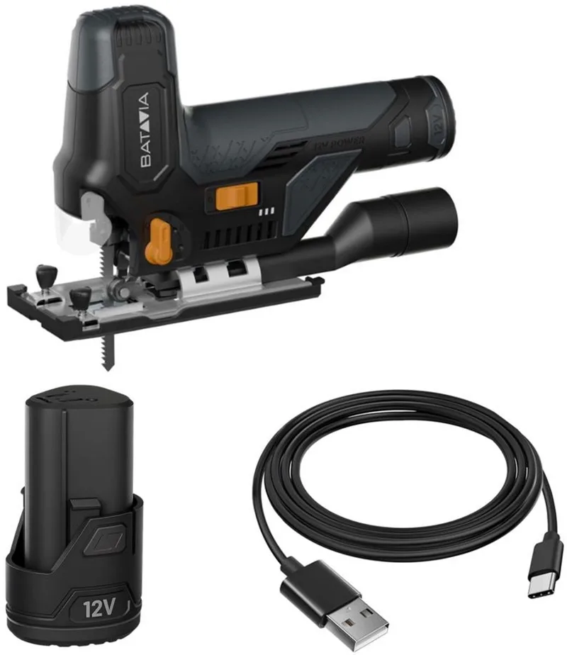 Batavia 12V Accu Decoupeerzaag - Fixxpack 2.0 Set (incl. 2Ah accu & USB-C oplaadkabel) by Batavia – product image