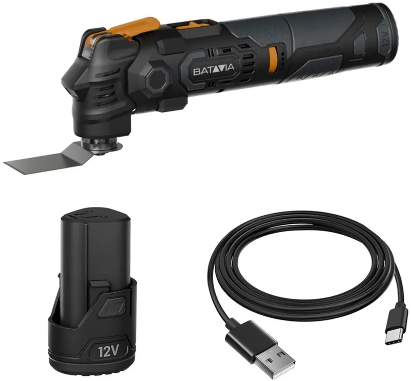 Batavia 12V Anti Vibratie Accu Multitool - Fixxpack 2.0 Set (incl. 2Ah accu & USB-C oplaadkabel) de Batavia – image du produit