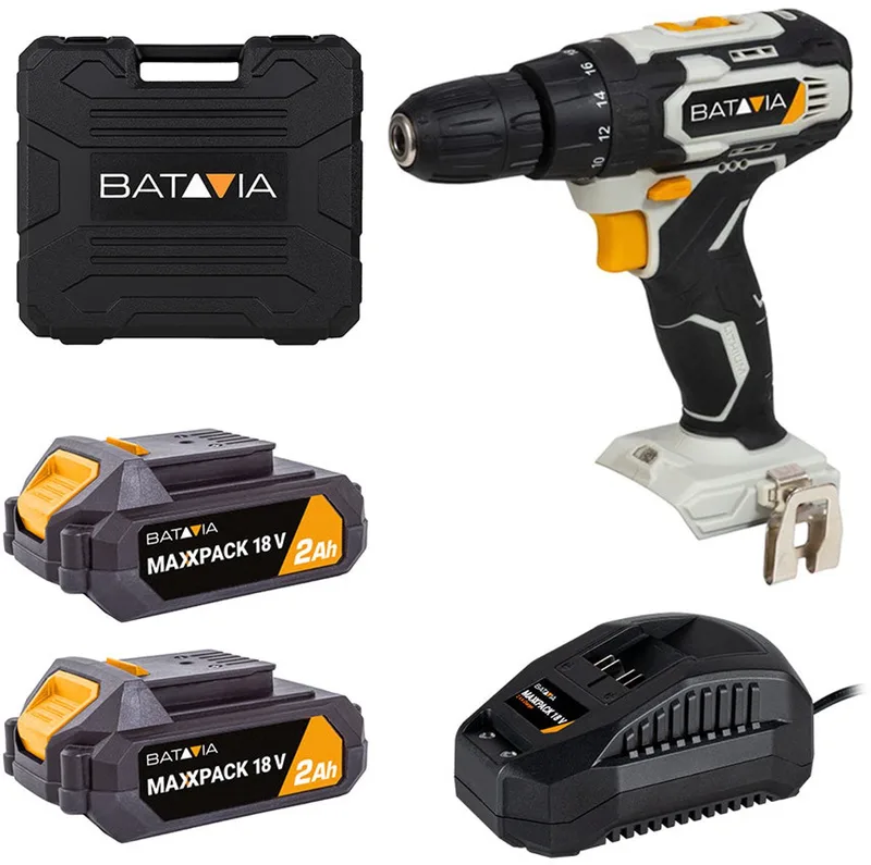 Batavia 18V Accu Boormachine Incl. 2x 2.0Ah Accu & Snellader de Batavia – image du produit