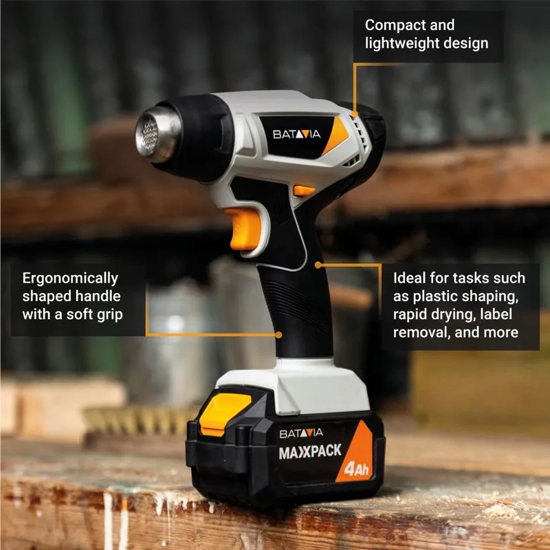 Batavia 18V Accu Heteluchtpistool Incl. 4.0Ah Accu & Snellader by Batavia – product image