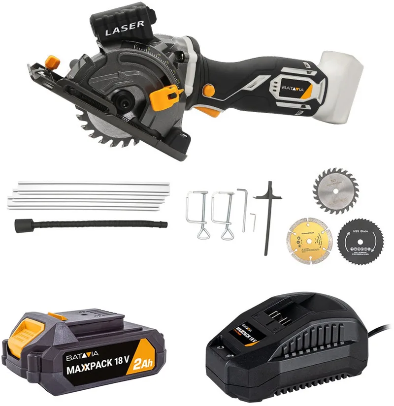 Batavia 18V Accu Mini Cirkelzaag 89 mm Incl. 2.0Ah Accu & Lader van Batavia – productafbeelding