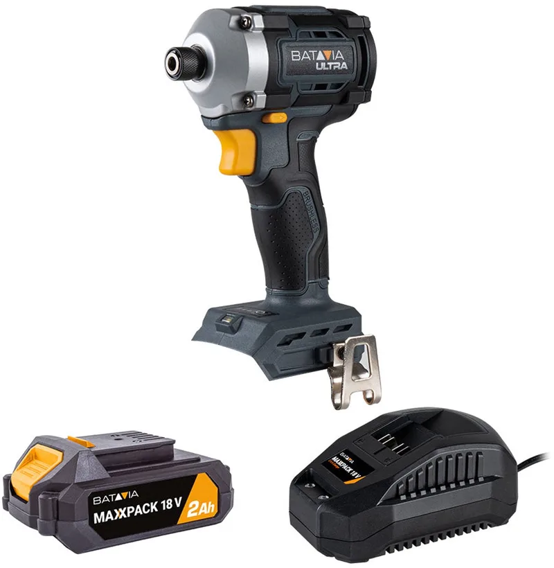 Batavia 18V Brushless Accu Slagschroevendraaier 350 Nm Incl. 2.0Ah Accu & Lader von Batavia – Produktbild