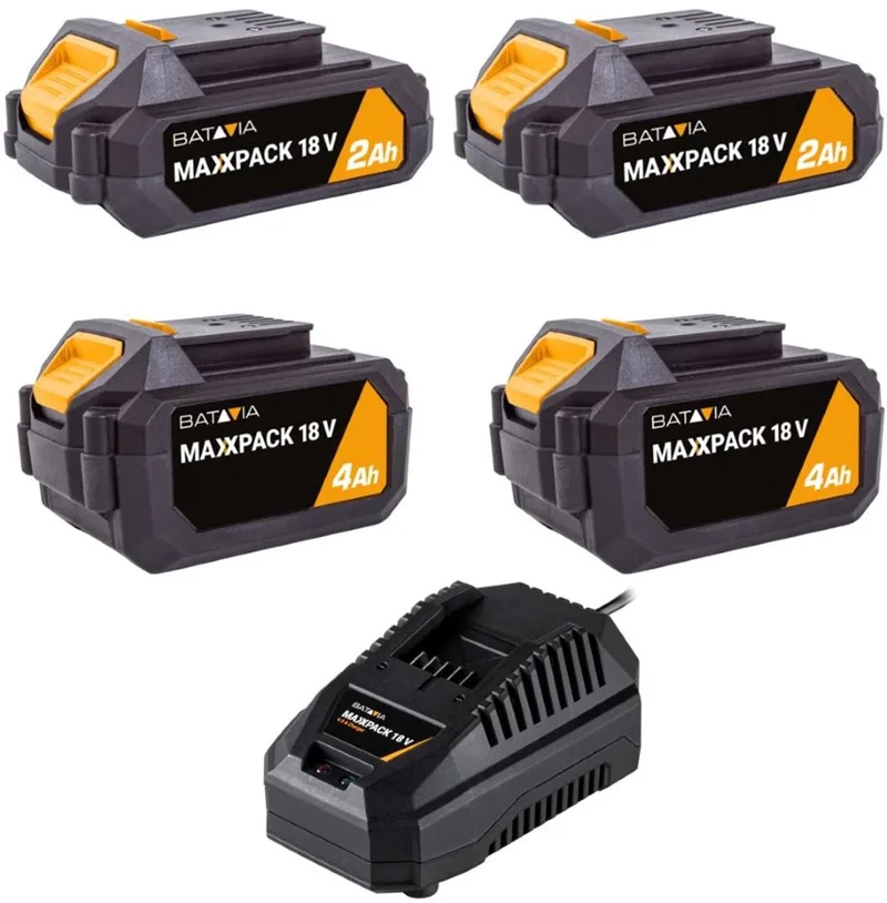 Batavia 18V Power Pack – 4 Accu's + Snellader van Batavia – productafbeelding