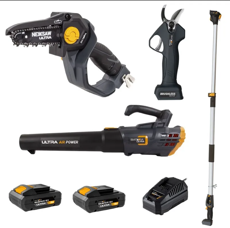 Batavia 18V Professionele Snoeiset – Nexxsaw V3, Nexxcut, Bladblazer, Telescopische Steel - Incl. 2x 4.0Ah Accu’s & Snellader de Batavia – image du produit