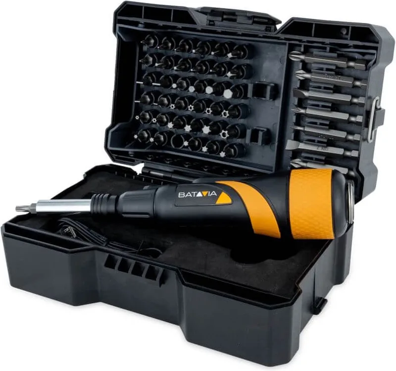 Batavia 3.6V Maxxgrip Accu Schroevendraaier – 44-delige Bitset + Opbergkoffer von Batavia – Produktbild