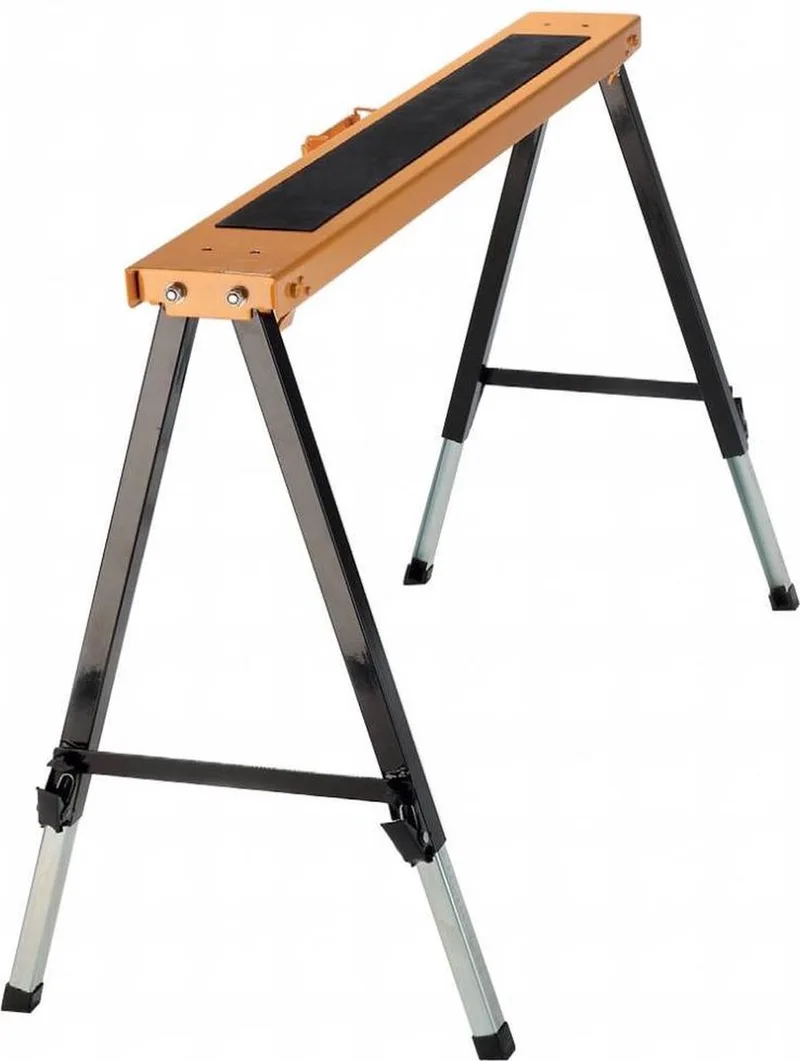 Telescopische zaagbok - Hoogte verstelbaar - werkoppervlak met antislipmat - Incl. draaghandgreep - Maxxwork de Batavia – image du produit