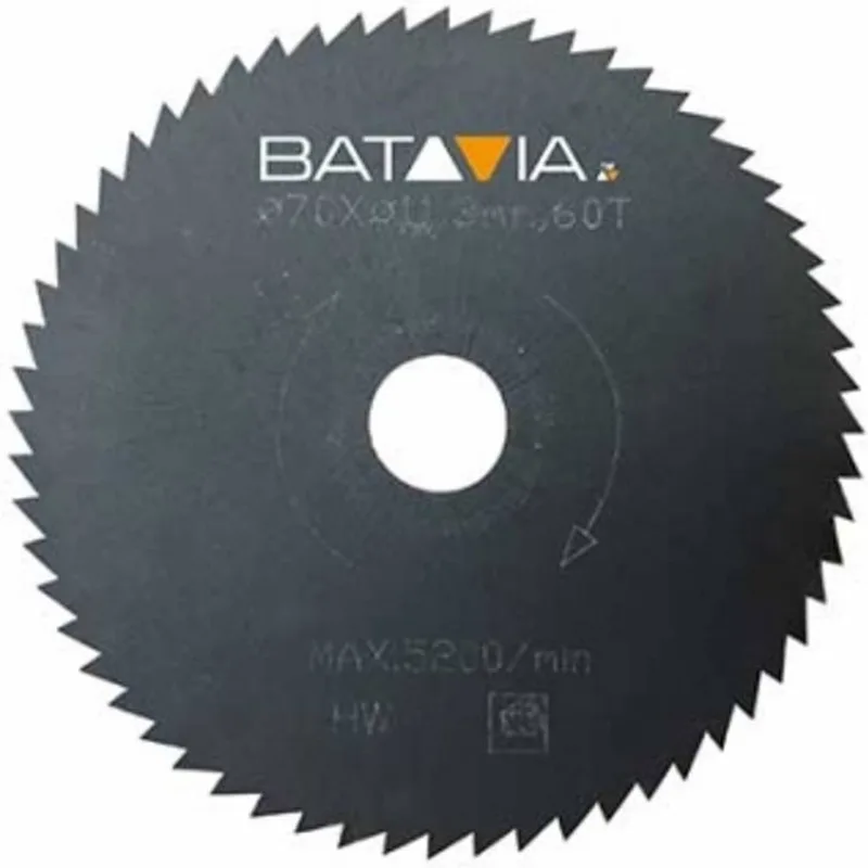 Zaagblad RACER HSS - Incl. 2 Zaagbladen - Ø 70 mm x 1.4 mm x 44 tanden - Geschikt voor zagen van zacht gipsplaat, zacht hout, kunststof de Batavia – image du produit
