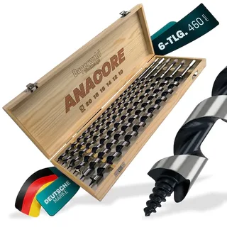 Bayerwald 6-tlg. Schlangenbohrer Set - Gesamtlänge 460 mm ANACORE 6 - Ø 10-12-14-16-18-20 mm - extra lang de Bayerwald – image du produit 1 sur 2