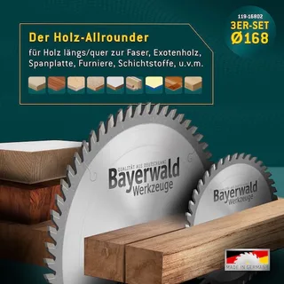 HOLZ ALLROUND Ø168 Akku-Handkreissägeblatt Set geeignet u.a. für Mafell de Bayerwald – image du produit 3 sur 5