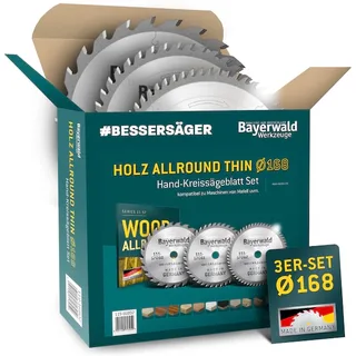 HOLZ ALLROUND Ø168 Akku-Handkreissägeblatt Set geeignet u.a. für Mafell de Bayerwald – image du produit 1 sur 5