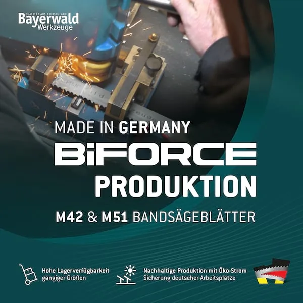 M42 Bandsägeblatt BiFORCE ALU INTENSE 1000 x 20 x 0.9 x 6 ZpZ van Bayerwald – productafbeelding 5 van 5