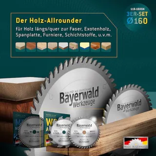 NE-METALL & HOLZ Ø160 Akku-Handkreissägeblatt Set de Bayerwald – image du produit 4 sur 5