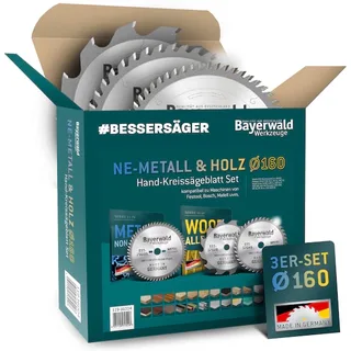NE-METALL & HOLZ Ø160 Akku-Handkreissägeblatt Set de Bayerwald – image du produit 1 sur 5