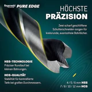 Profi Holzbohrer Set Überlänge 230 mm - 7‑tlg. 4-12 mm de Bayerwald – image du produit 4 sur 5
