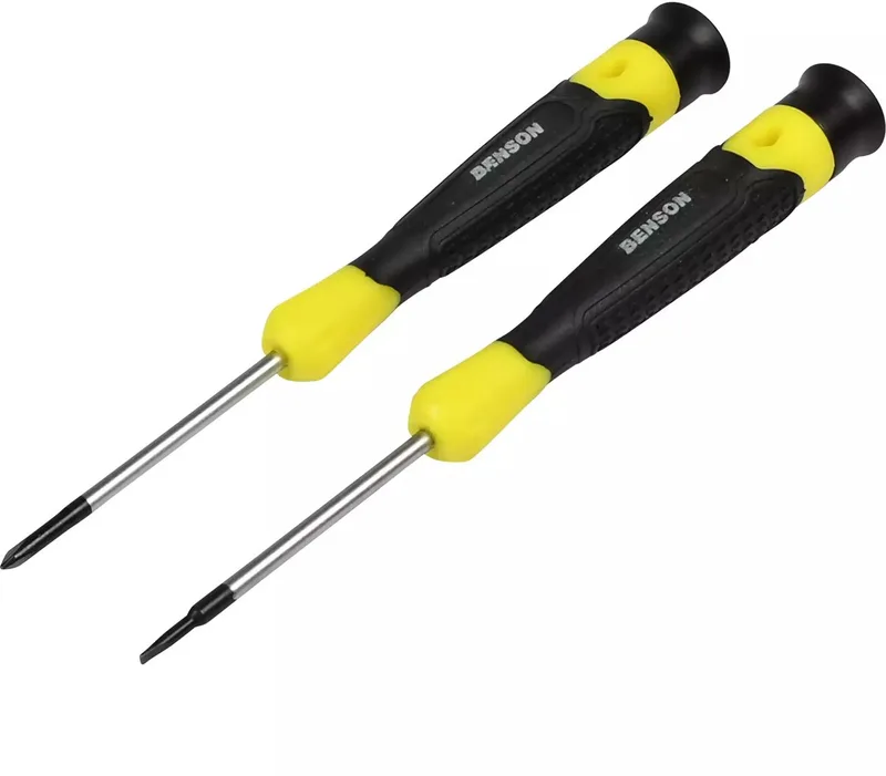 Benson 2-delige precisie schroevendraaierset - plat - SL2.5 & SL3.0 by Benson, Yellow – product image