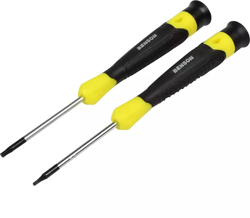 Benson 2-delige precisie schroevendraaierset - Torx T6 en T8 - Gedetailleerd werk fra Benson, Sort – produktbillede