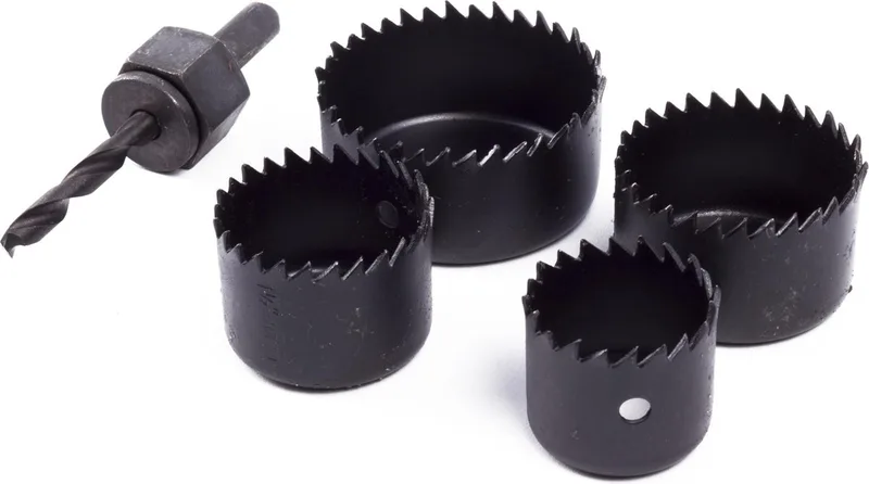 Benson 5-delige gatenzaag set - 32-54 mm - snelspan inzetzaagbladen - extra gehard staal - met centreerboor van Benson – productafbeelding