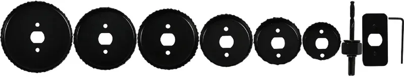 Benson 9-delige gatenzaag set - diverse maten - hout, gasbeton, gipsplaten van Benson – productafbeelding