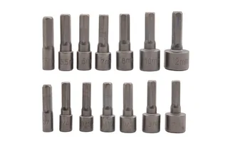 Bit-Set Stecknuss Bit Nuss Set 14-teilig Außensechskant, 5-12mm, Steckschlüssel, Bitsatz by Benson – product image 2 of 5