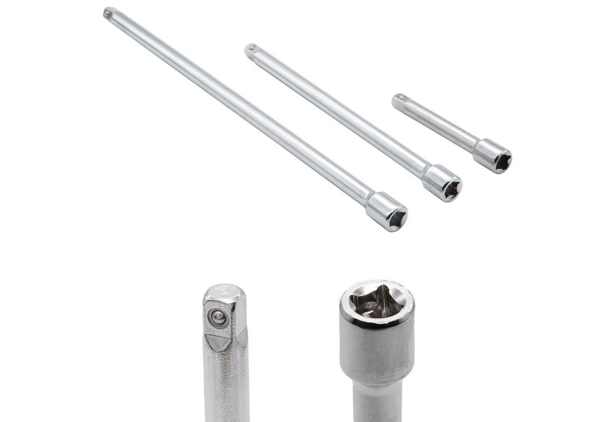 Bit-Set Steckschlüssel Verlängerung 1/4" Stecknuss Knarren, Adapter, 75-225mm, Set, 3tlg, TOP von Benson – Produktbild