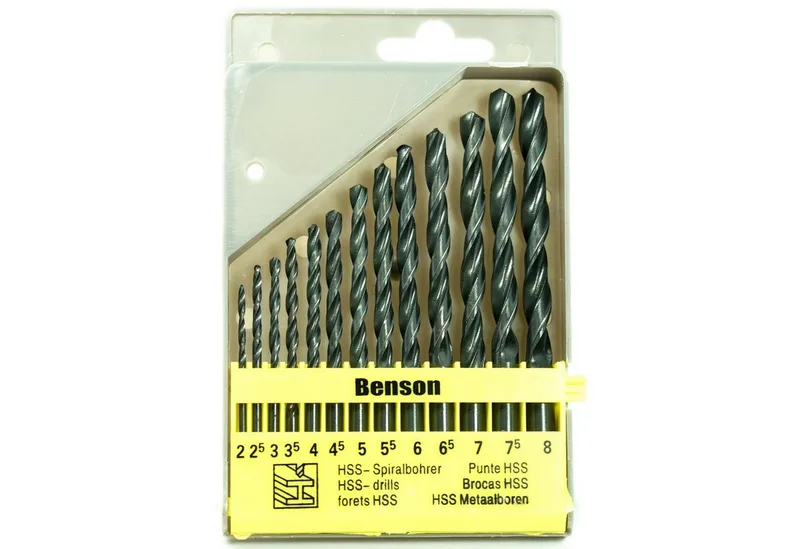 Bohrer- und Bitset 13x Spiralbohrer HSS Set Metallbohrer Bohrerset 2-8 mm, Bohrer, Werkzeug by Benson – product image 1 of 3