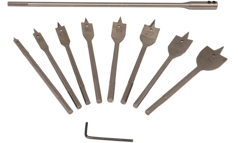 borenset - houtborenset - houtboot speedboor + verlenger - 6 t/m 32mm - 10 delig von Benson – Produktbild