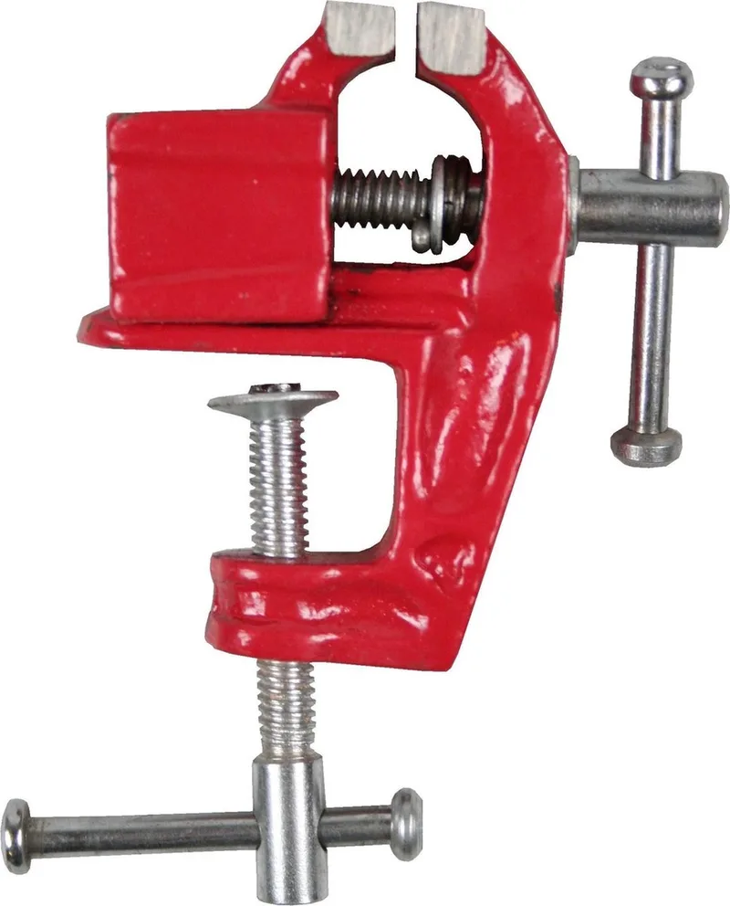 Compacte mini-bankschroef - klemmend - 25 mm - rood van Benson – productafbeelding