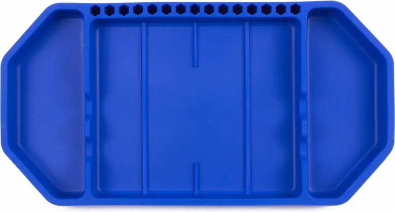 Flexibele siliconen gereedschapsbak - gripvast - 28 x 15 x 3 cm van Benson, Blauw – productafbeelding